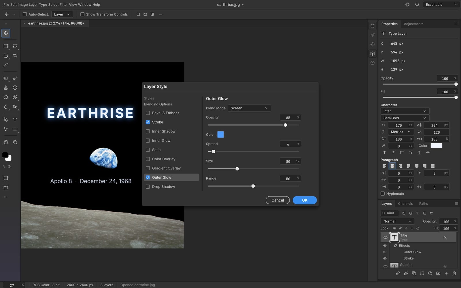 photocraft color and adjustment controls