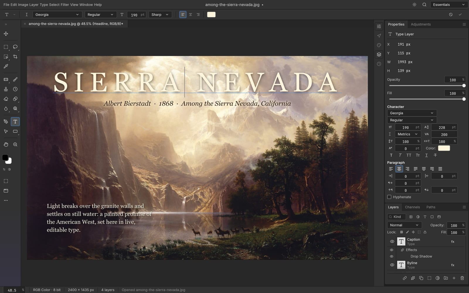 photocraft text that belongs in the composition